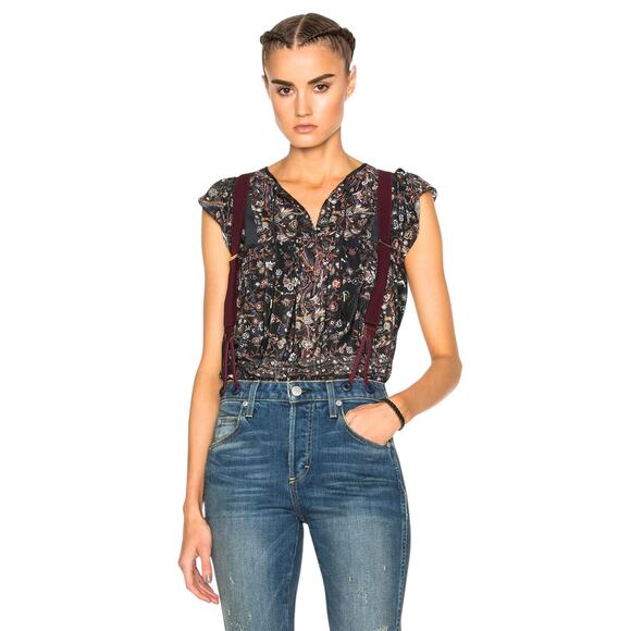 ULLA JOHNSON Posy Silk Top 0 - Picture 2 of 8